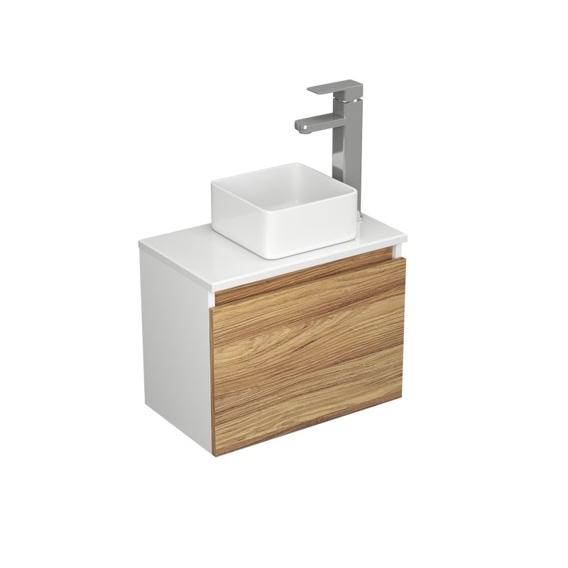 Комплект для ванной, 3 предмета (Тумба Bau Dream Blackwood 50, раковина BAU Mini 24х24, смеситель для раковины Potato Hotel, хром)