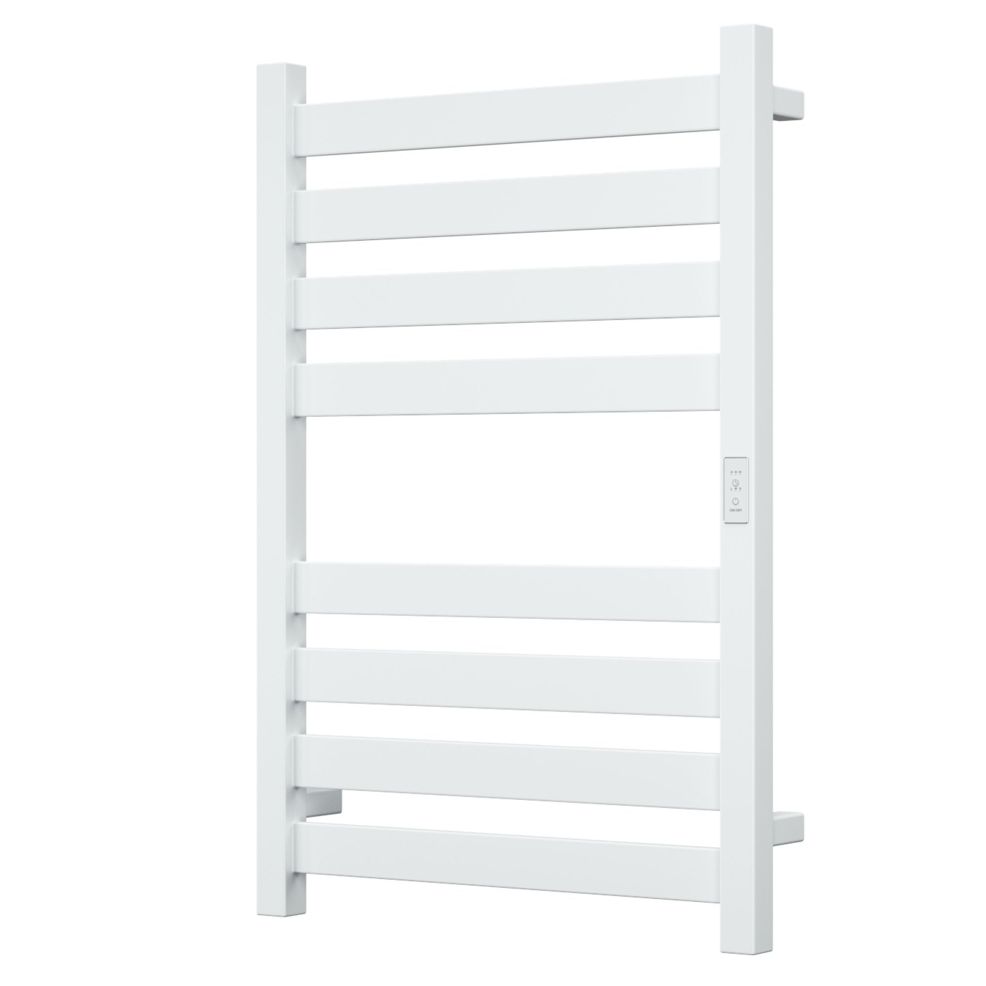 Полотенцесушитель дизайнерский электрический, профильный BAU Elite 50х80, 8 планок, универсальный, белый полуматовый