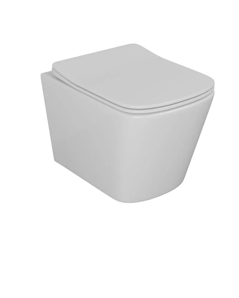 Унитаз подвесной безободковый Bau Stil 51, быстросъемное сиденье микролифт