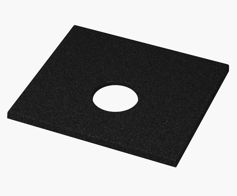 Столешница кварц под накладную раковину BAU Hotel 40 с кронштейнами, черный металлик - MRY0007