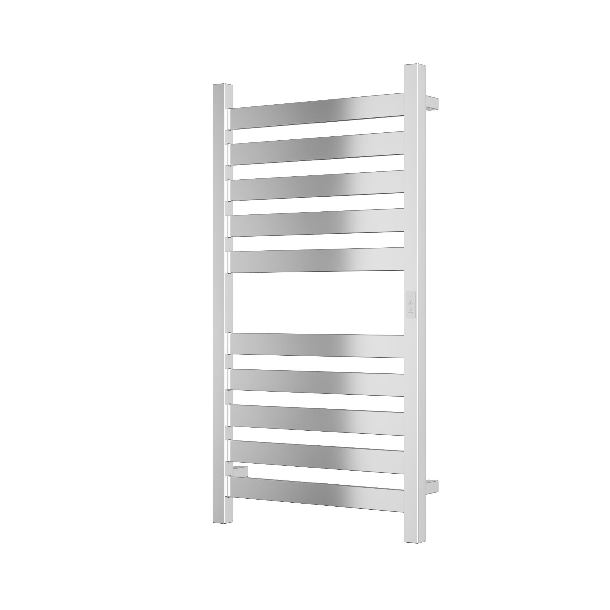 Полотенцесушитель дизайнерский электрический, профильный BAU Elite 50х100, 10 планок, универсальный, нерж. сталь полированная