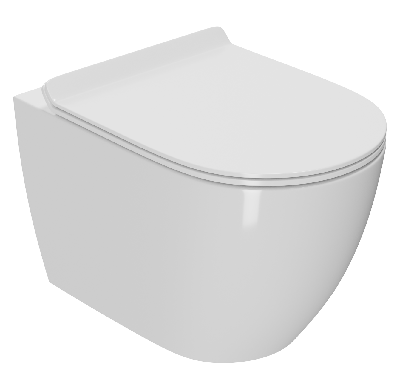 Унитаз подвесной безободковый торнадо Bau 50х36 Hurricane, сиденье дюропласт микролифт