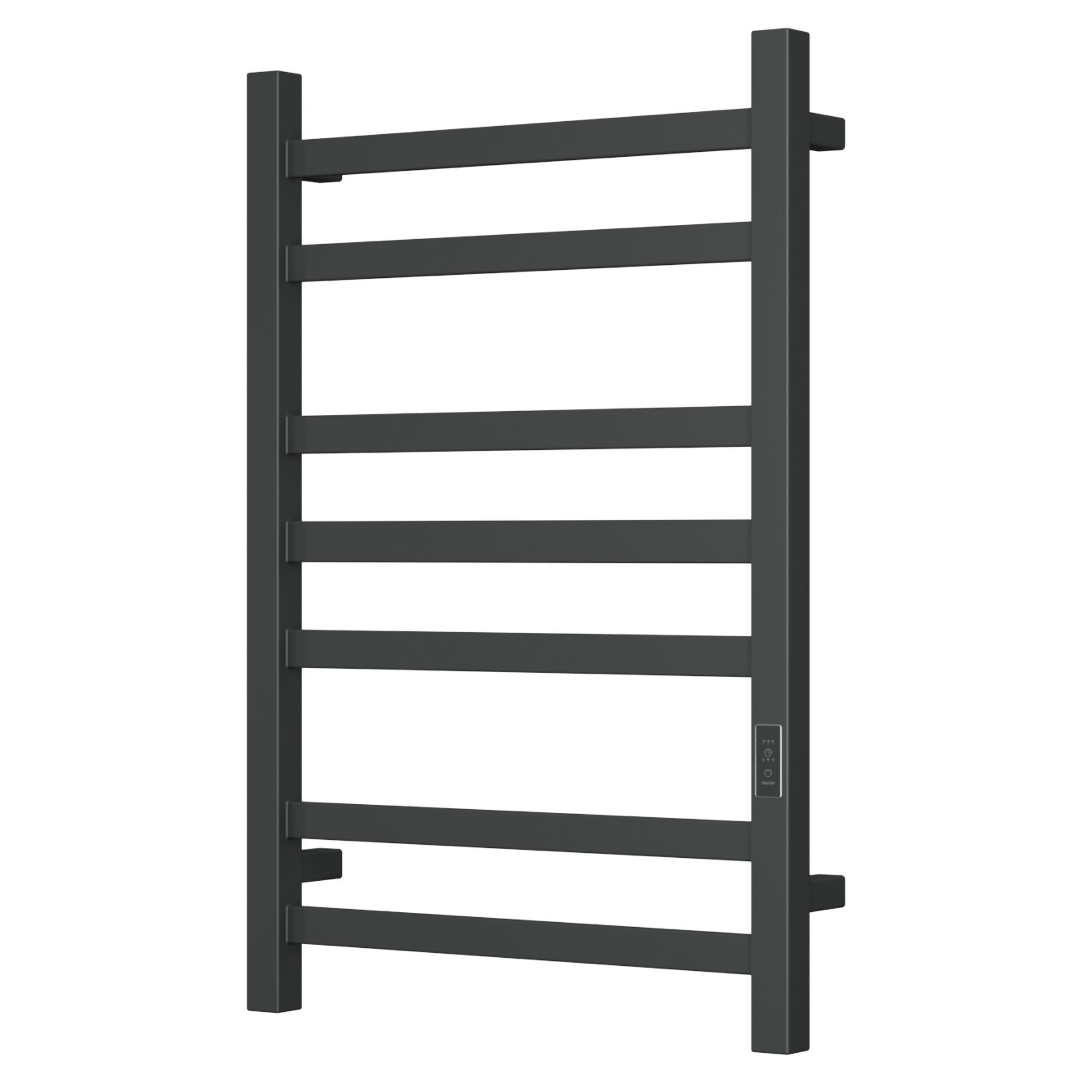 Полотенцесушитель электрический профильный BAU Hotel 50х80, 7 планок, универсальный, черный матовый RAL 9005