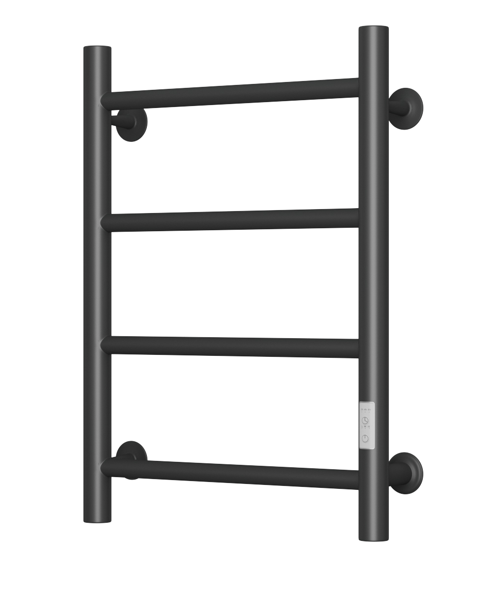 Полотенцесушитель электрический Маргроид BAU В10 40х60, П4 с таймером справа, скрытый монтаж черный матовый