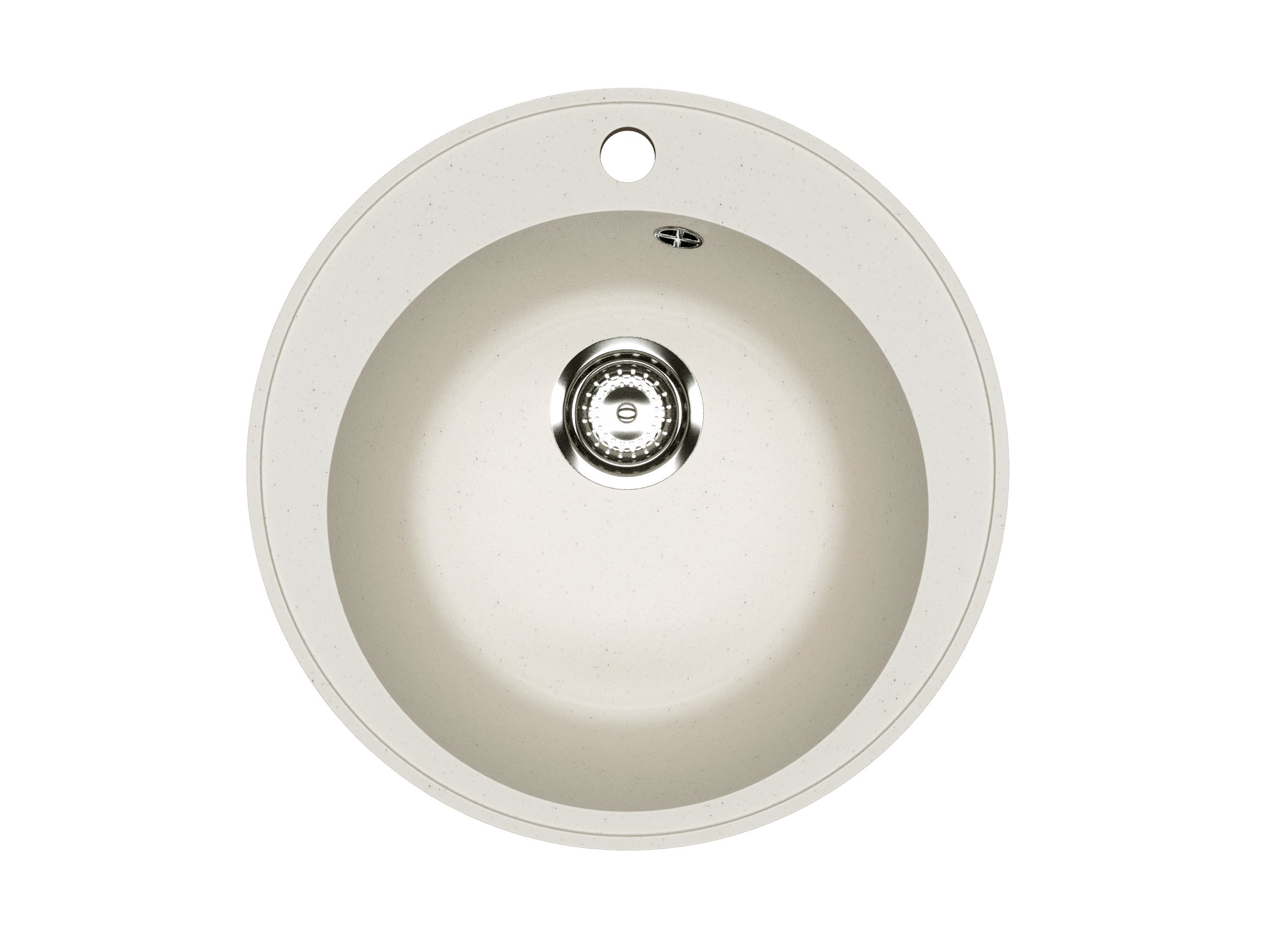 Мойка для кухни BAU Dream Pro D 48, без выпуска, белый песок