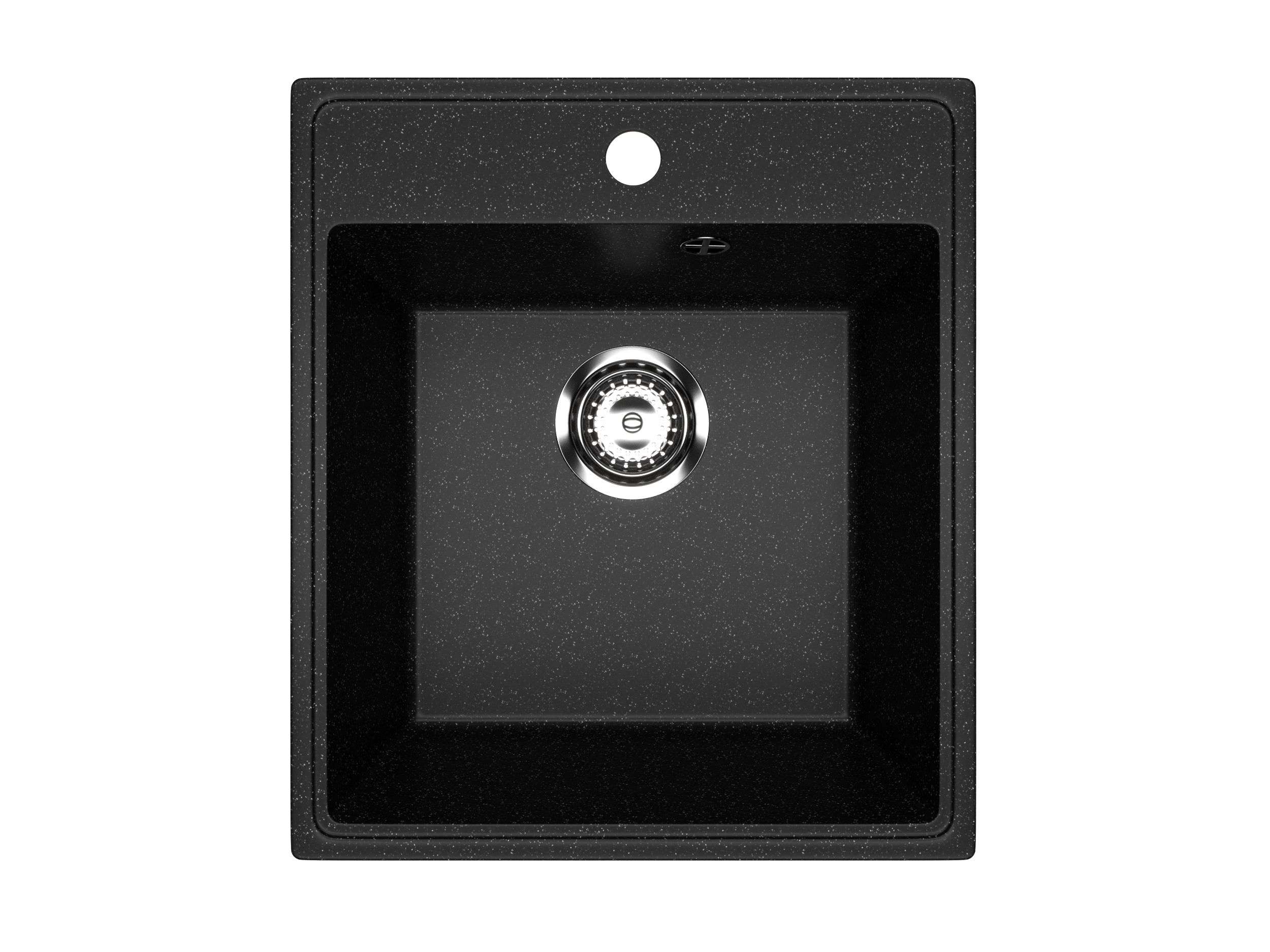 Мойка для кухни BAU Stil Pro 43х49, без выпуска, черный камень