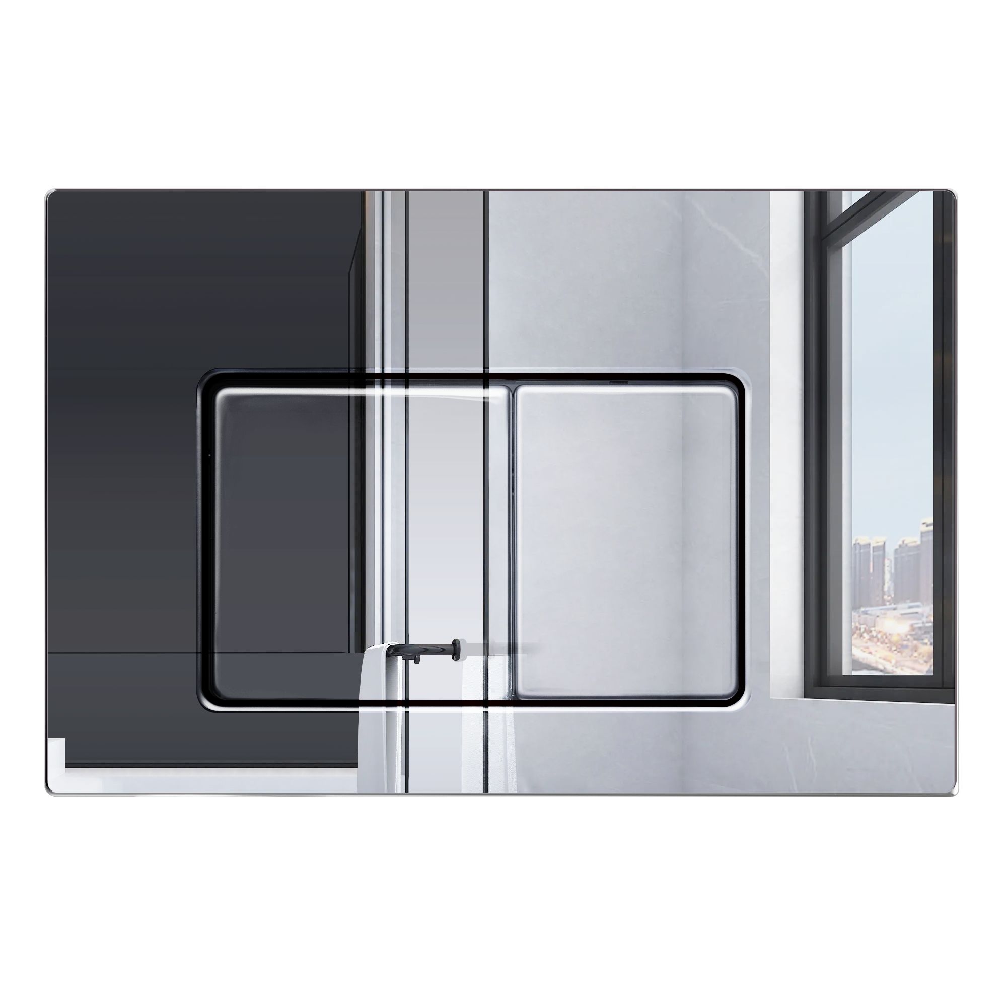 Кнопка смыва BAU Light антивандальная для инсталляции IDEAL, нержавеющая сталь хром E00105