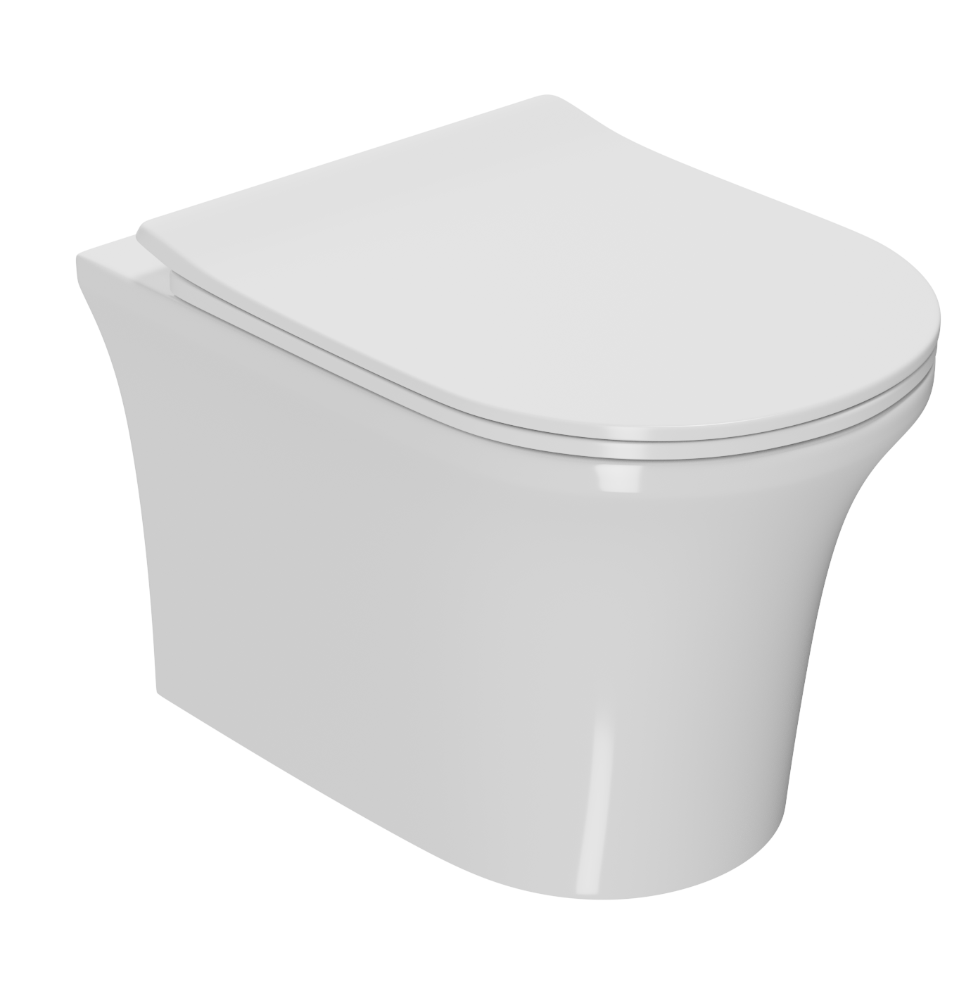 Унитаз подвесной безободковый Bau Spectrum PRO, быстросъемное сиденье микролифт NP0001-PRO