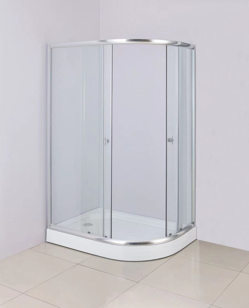 Душевой уголок BAU Dream Hit с поддоном 120x85х195, прозрачное закаленное стекло, хромированный профиль, правая