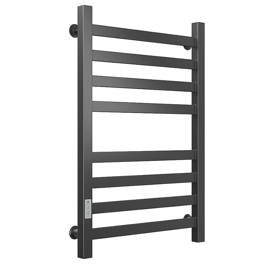 Полотенцесушитель электрический профильный Маргроид BAU В81/10 Gun Grey 50х80, темно-серый металлик с таймером слева