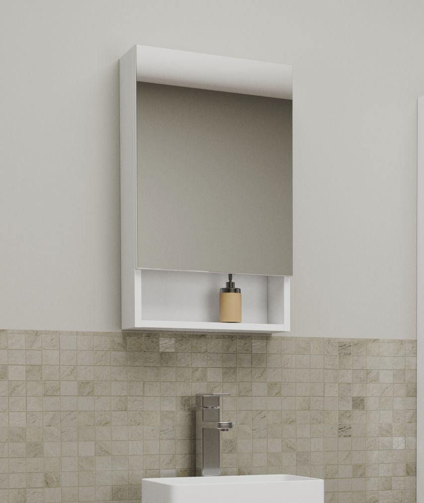 Шкаф-зеркало для ванной Bau Dream 40, белый