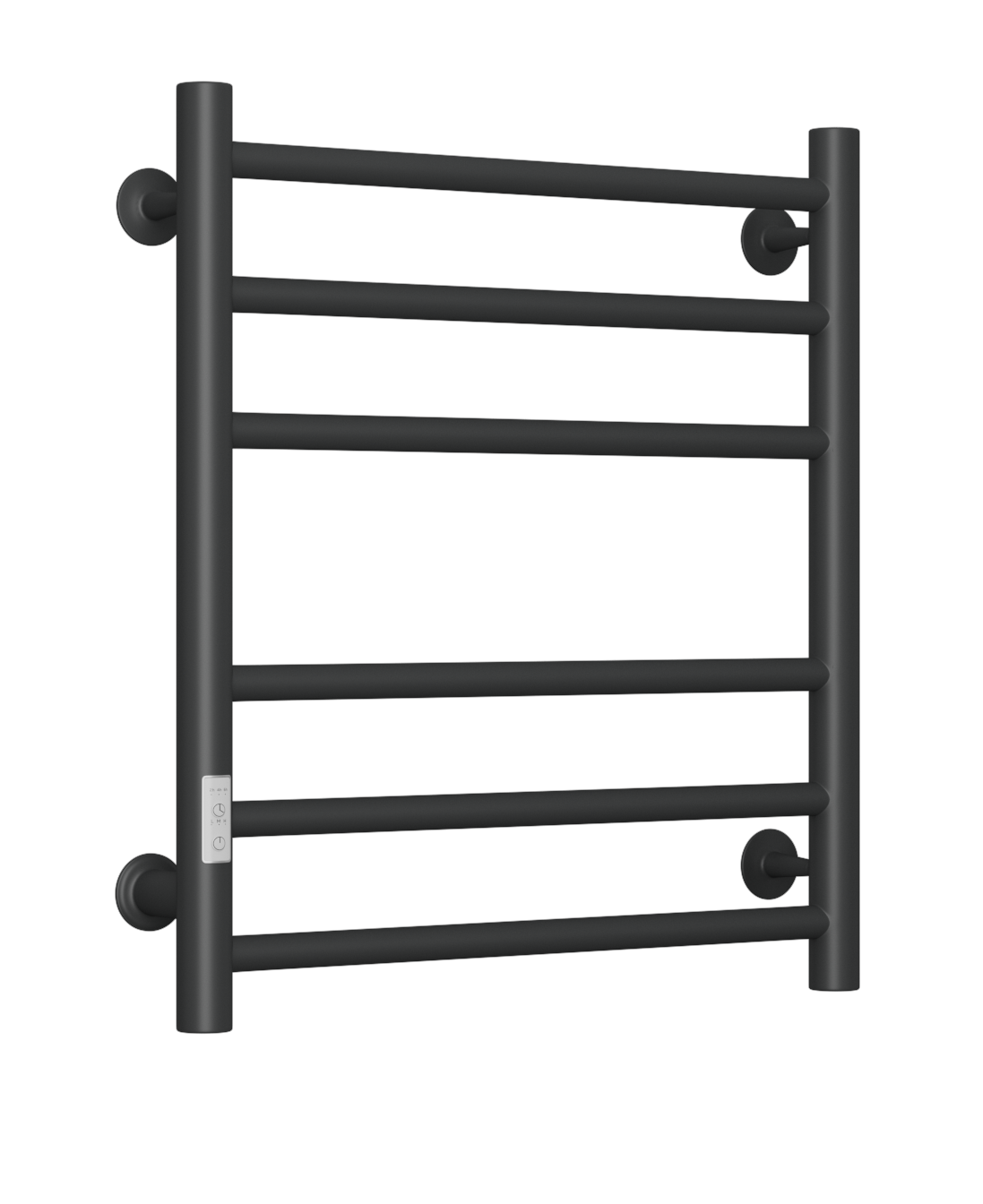 Полотенцесушитель электрический Маргроид BAU В10 50х60, П 6 (3+3) с таймером слева, скрытый монтаж черный матовый