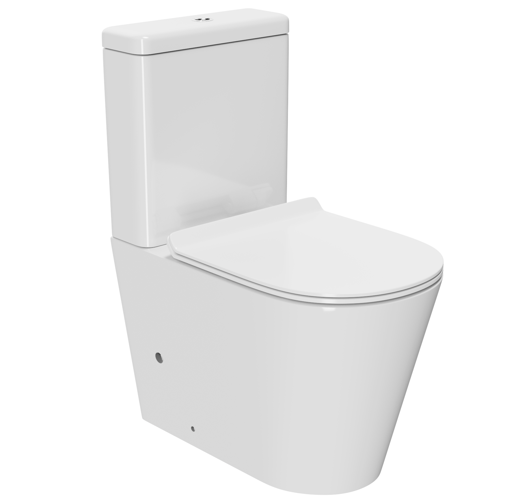 Унитаз напольный безободковый Bau Nimb PRO, 670X380X840, двойной смыв, сиденье микролифт