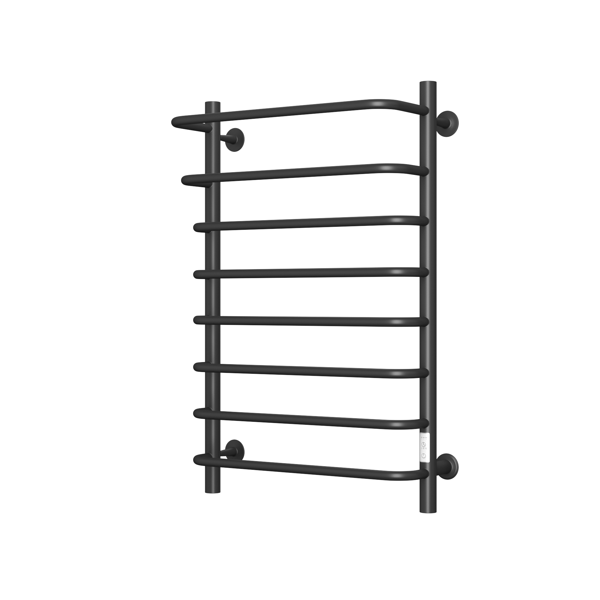 Полотенцесушитель электрический Маргроид BAU В8 Каскад 50х80, П8 с таймером справа, черный матовый RAL 9005