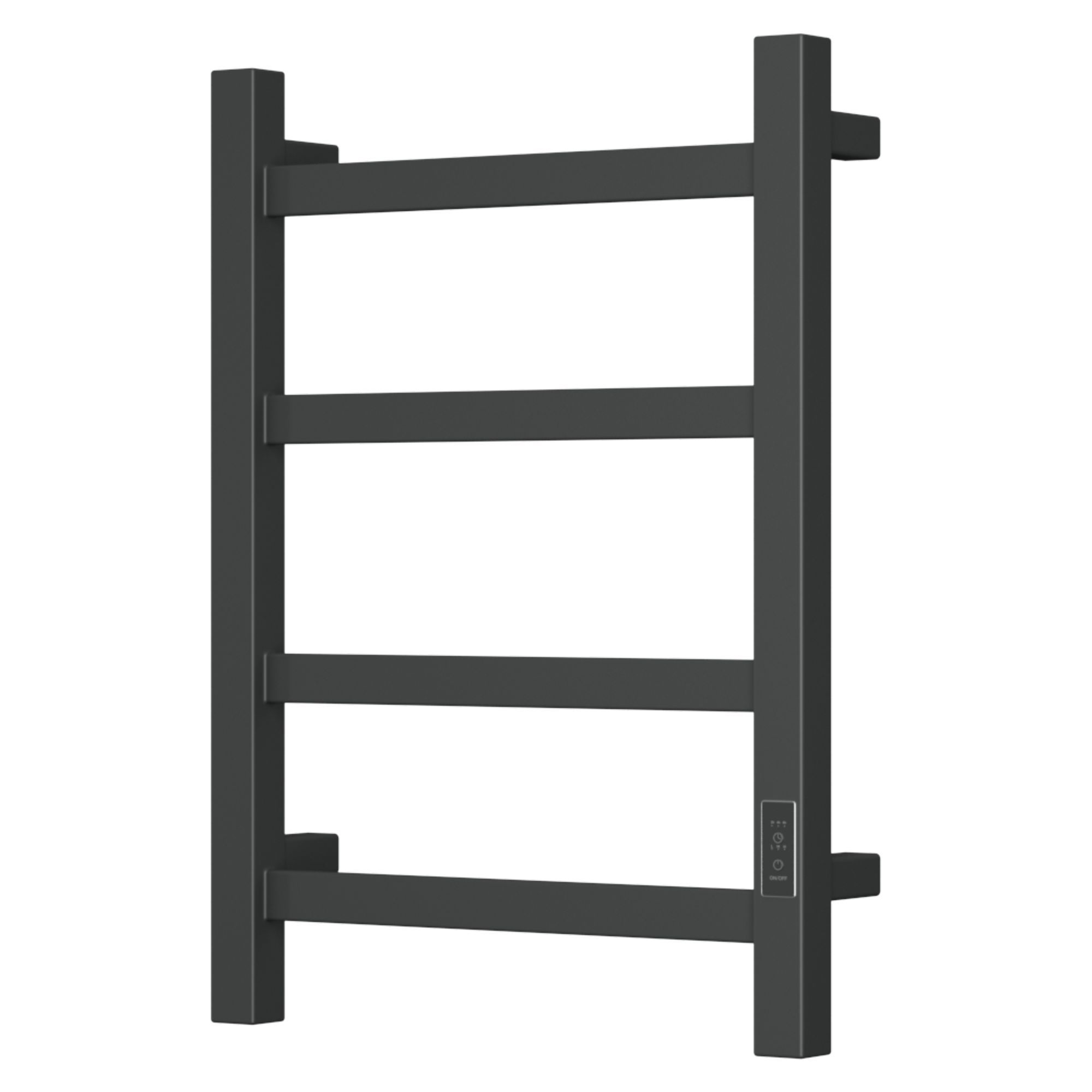 Полотенцесушитель электрический профильный BAU Hotel 40х60, 4 планки , универсальный, черный матовый RAL 9005