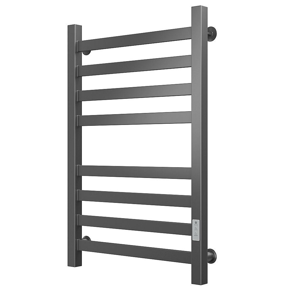 Полотенцесушитель электрический профильный Маргроид BAU В81/10 Gun Grey 50х80, темно-серый металлик с таймером с таймером справа