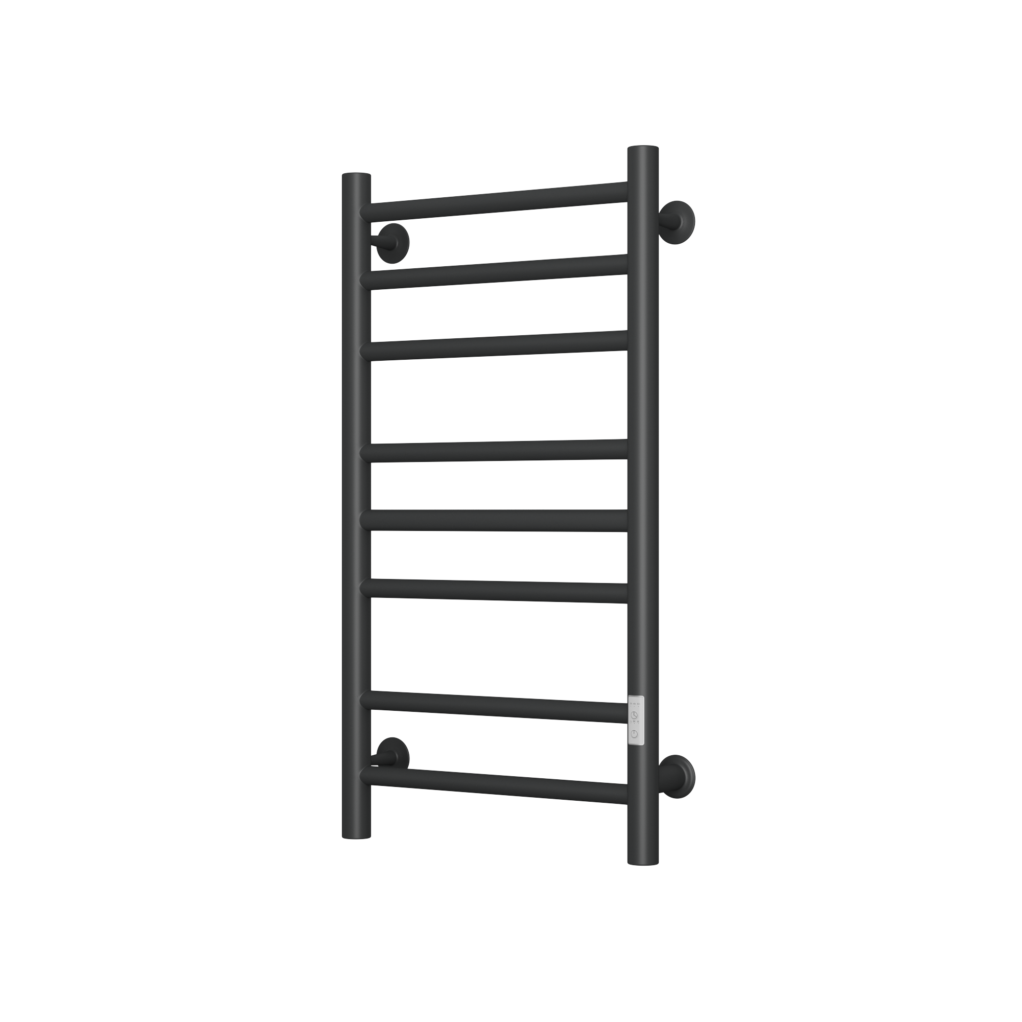 Полотенцесушитель электрический Маргроид BAU В10 40х80, П8 (3+3+2) с таймером справа, черный матовый RAL 9005