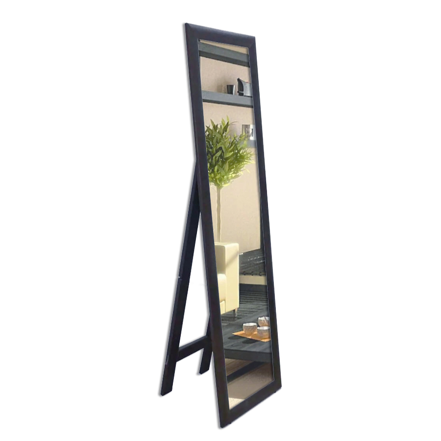 Зеркало напольное интерьерное Bau Full-length 160х45 гримерное, прямоугольное в полный рост, рама венге