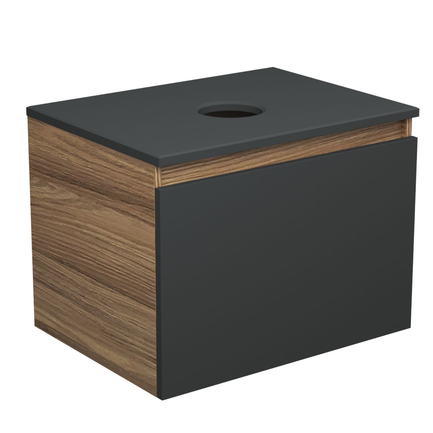 Тумба подвесная под раковину Bau Dream Blackwood 60, 1 ящик графит