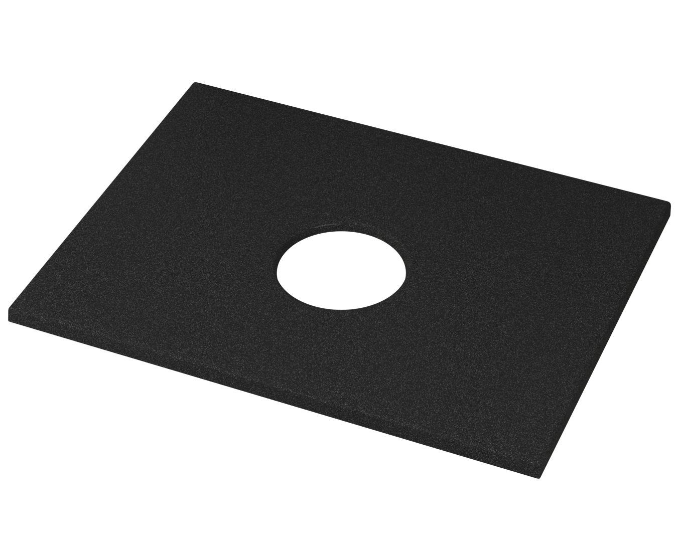 Столешница кварц под накладную раковину BAU Hotel 60 с кронштейнами, черный металлик - MRY0011