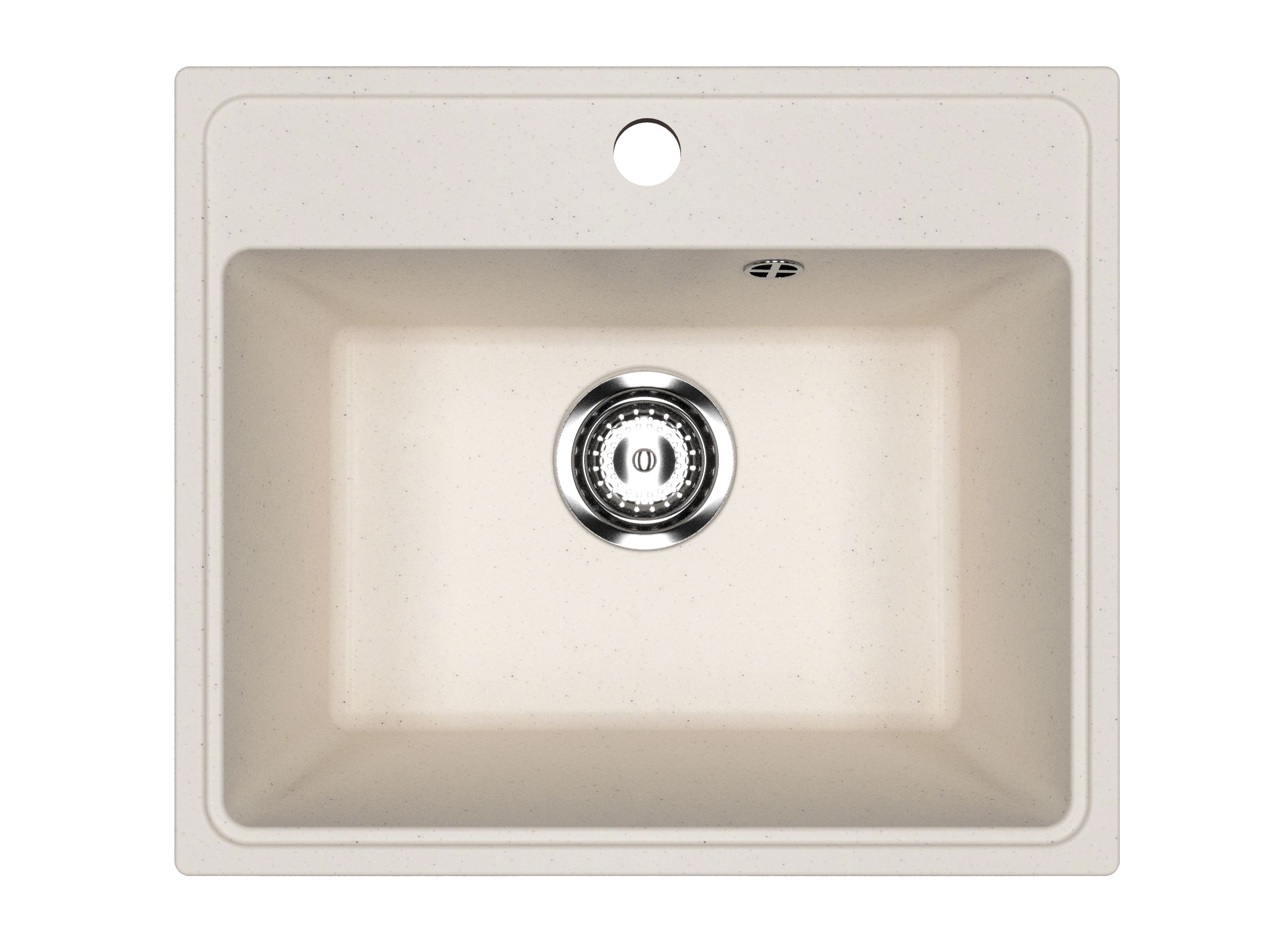 Мойка для кухни BAU Stil Pro 49х42 без выпуска, белый песок