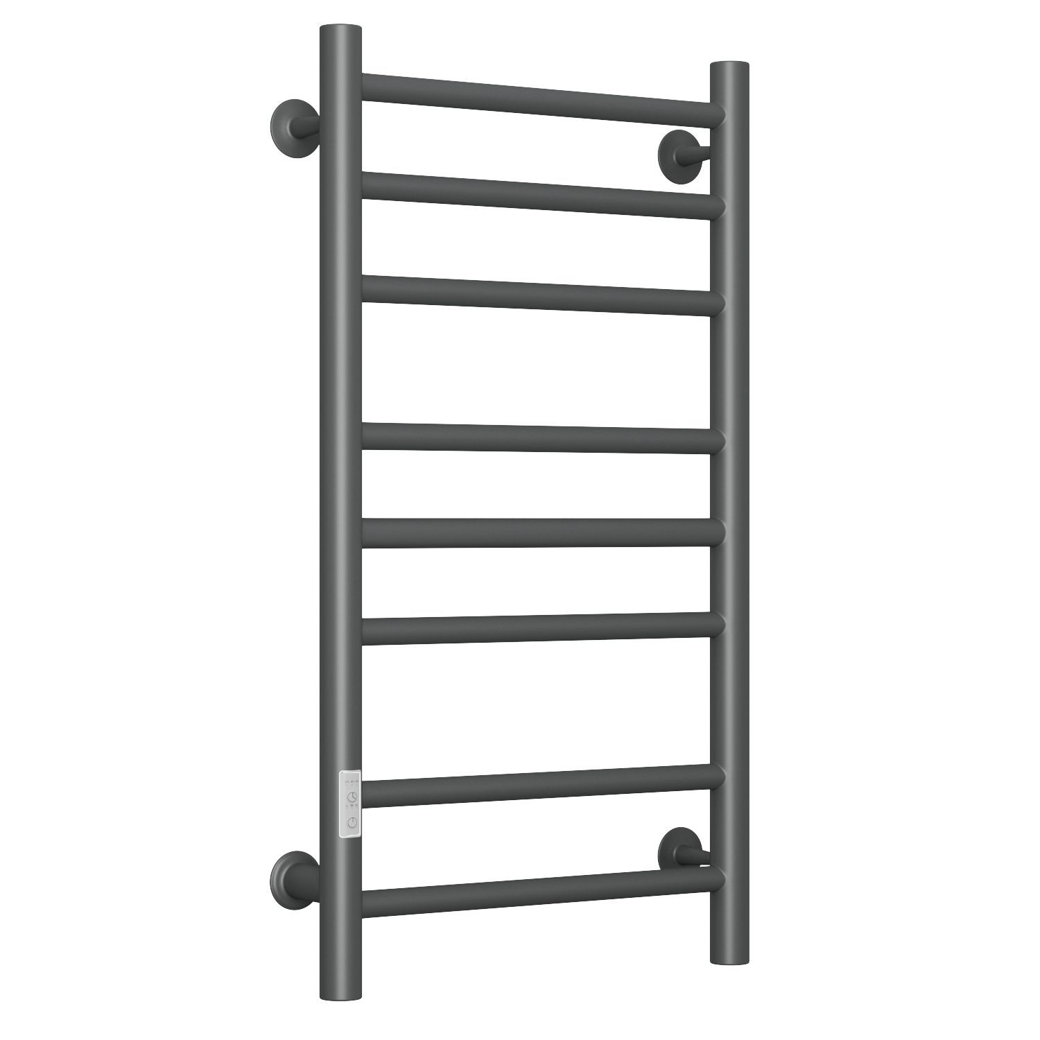 Полотенцесушитель электрический Маргроид BAU В10 Gun Grey 40х80, П8 темно-серый металлик с таймером с таймером слева