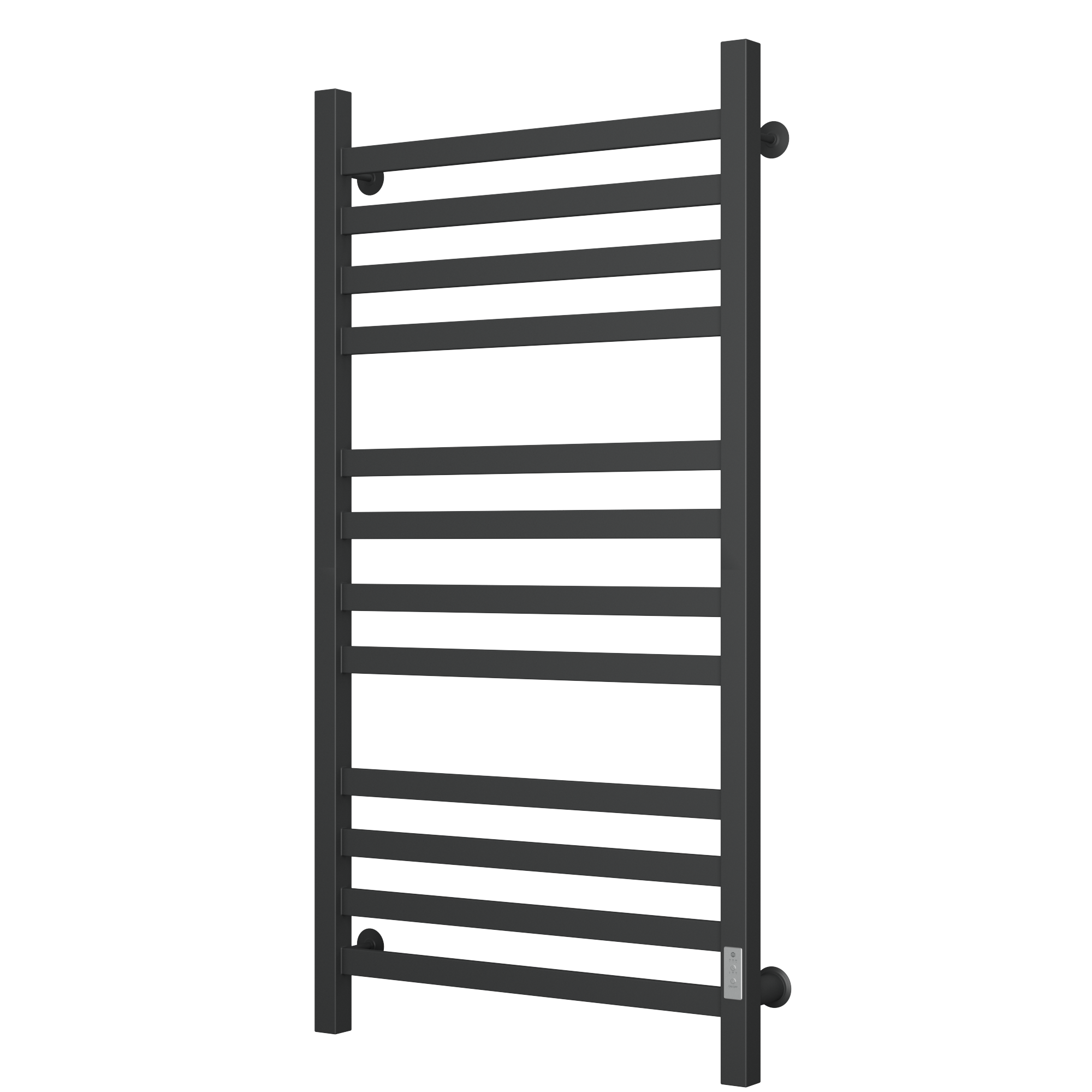 Полотенцесушитель электрический профильный Маргроид BAU В81/10 60х120, 3 вставки 4-4-4, черный матовый RAL 9005 с таймером справа