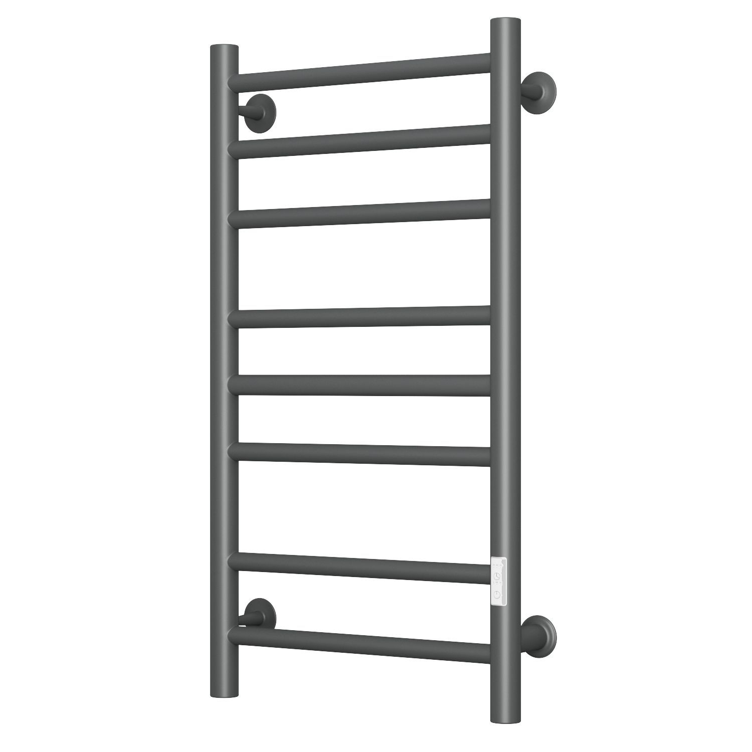 Полотенцесушитель электрический Маргроид BAU В10 Gun Grey 40х80, П8 темно-серый металлик с таймером с таймером справа