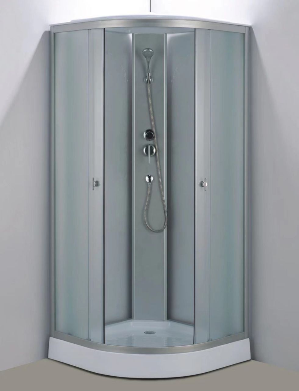 Душевая кабина BAU Dream Hit Black 100x100х215, прозрачное закаленное стекло, белая