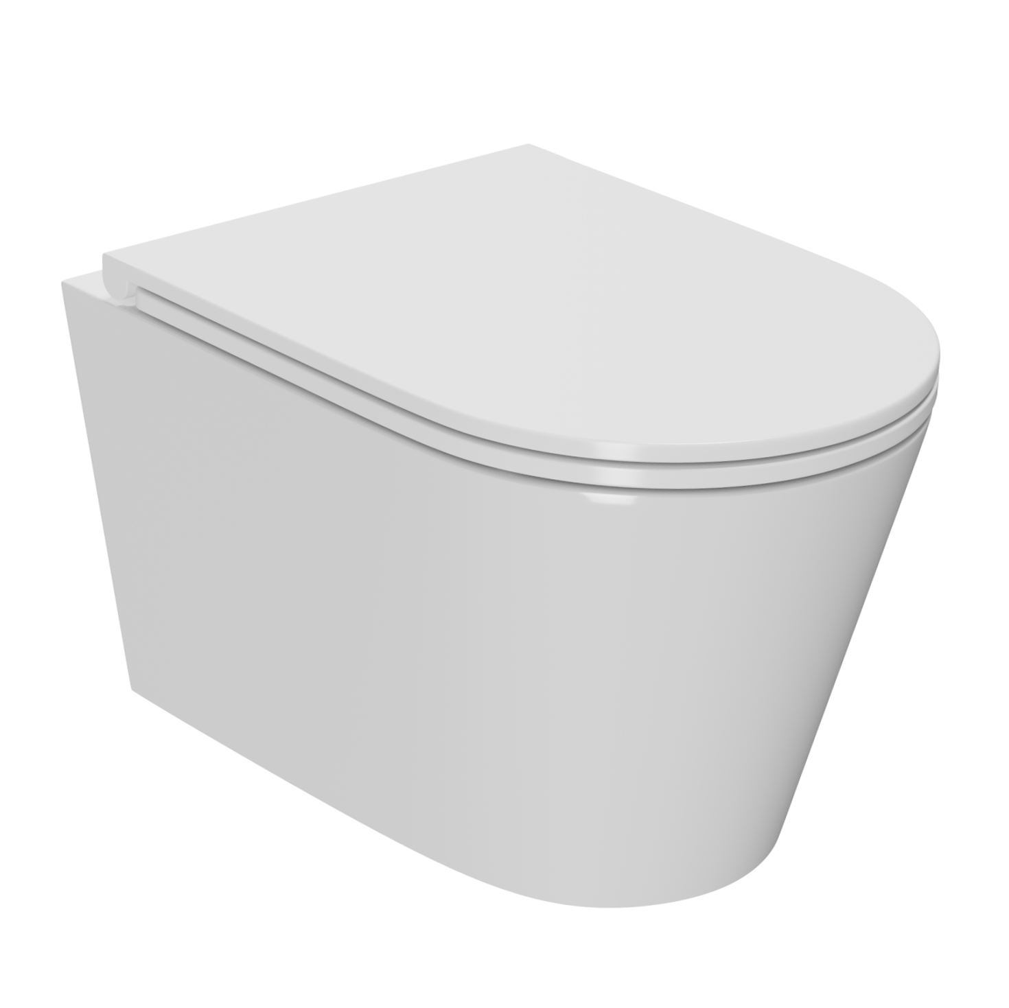 Унитаз подвесной безободковый вихревой Bau Nimb Hurricane с системой смыва "Торнадо", быстросъемное тонкое сиденье дюропласт микролифт BK0001-HQ