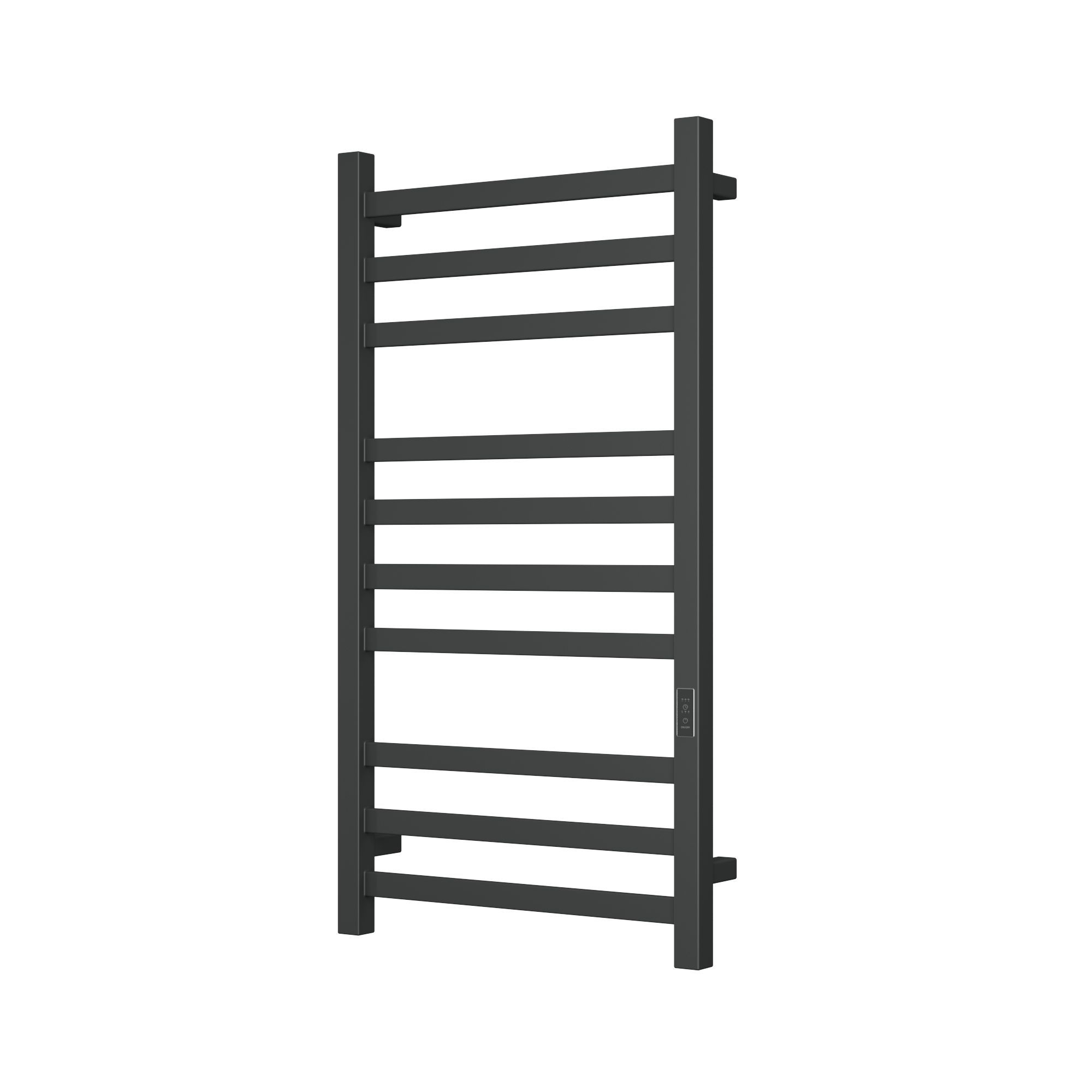 Полотенцесушитель электрический профильный BAU Hotel 50х100, 10 планок, универсальный, черный матовый RAL 9005