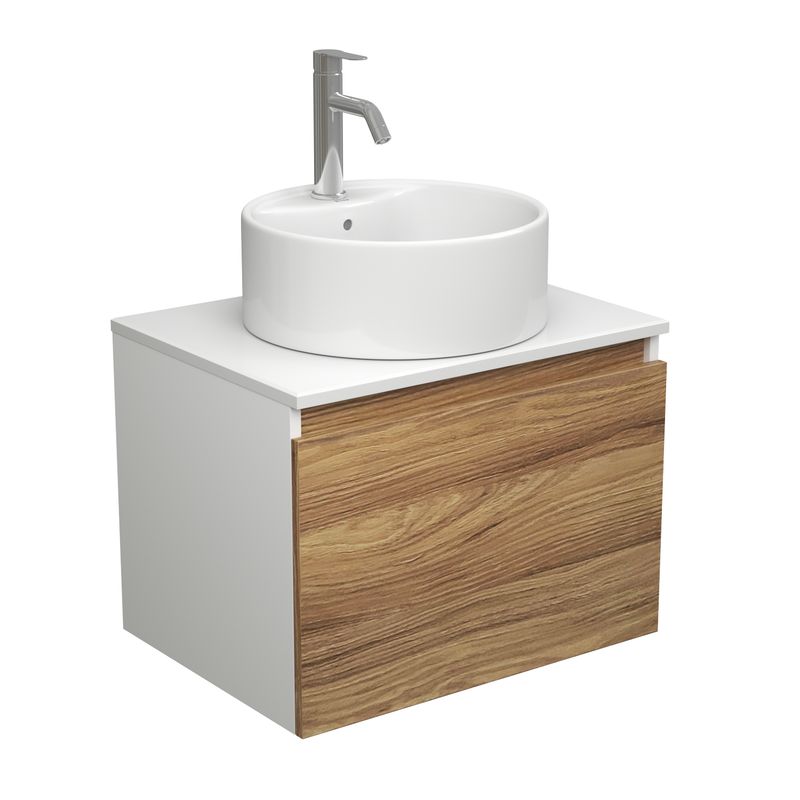 Комплект для ванной, 3 предмета (тумба Bau Dream Blackwood 60 + раковина BAU Element D40, с отверстием под смеситель, белая, смеситель Dream)