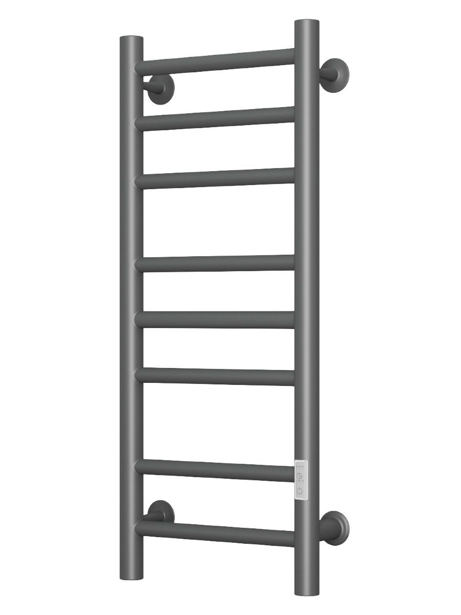 Полотенцесушитель электрический Маргроид BAU В10 Gun Grey 30х80, П8 темно-серый металлик с таймером с таймером справа