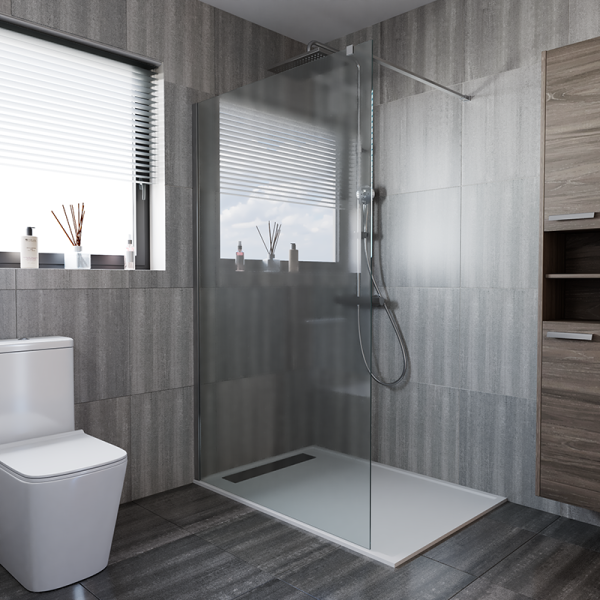 Душевая перегородка BAU Stil 190х90 см прозрачное стекло 6 мм, хромированный профиль