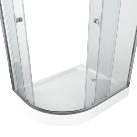 Душевой уголок BAU Dream Hit с поддоном 120x85х195, прозрачное закаленное стекло, хромированный профиль, правая