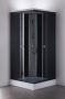 Душевая кабина BAU Stil квадратныая с поддоном 90x90х215, тонированные передние закаленные стекла, черные задние стенки, черный матовый профиль