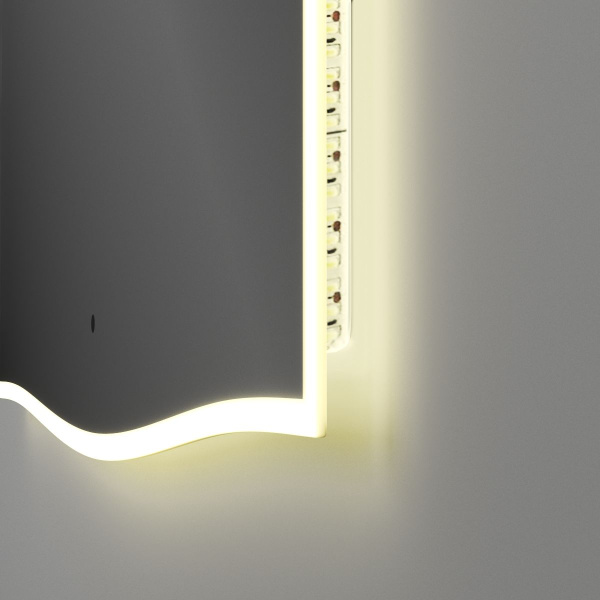 Зеркало Bau Plaza Limited Edition 850х745, сенсор на взмах, c LED подсветкой, теплый свет