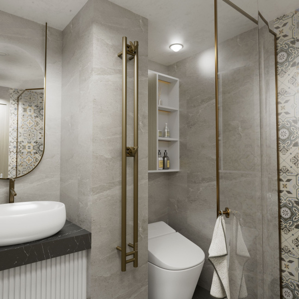 Полотенцесушитель дизайнерский электрический, BAU Stella 10х160, 2 коллектора, 2 крючка, антикварная бронза