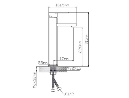 Раковина накладная со смесителем и выпуском (Умывальник BAU Dream круглый D41, белый + смеситель для раковины высокий Potato Hotel, выпуск клик клак, хром)