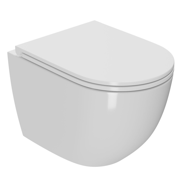 Комплект BAU 6 в 1: усиленная инсталляция BAU IDEAL, унитаз подвесной безободковый торнадо обратного потока Bau Dream 52х36 Hurricane-2, сиденье дюропласт микролифт, клавиша BAU Round, черная матовая