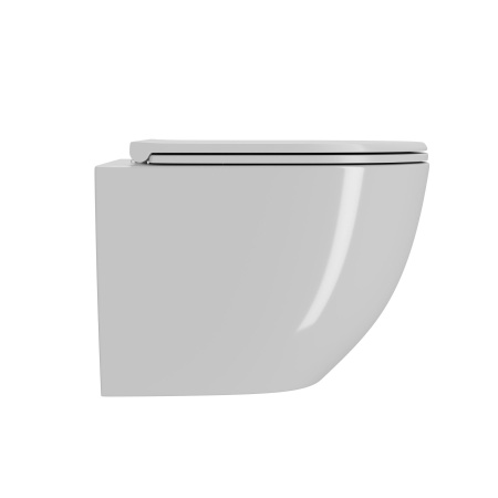 Унитаз подвесной безободковый вихревой Bau Dream Hurricane, быстросъемное тонкое сиденье дюропласт микролифт