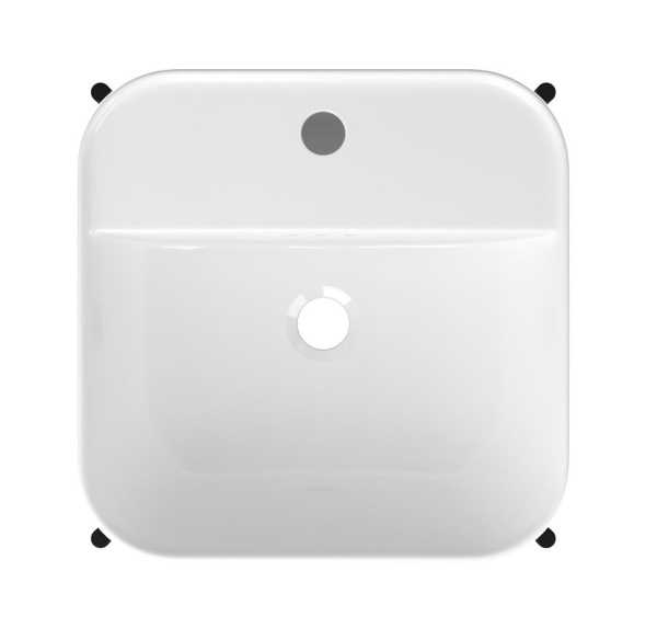 Раковина напольная с металлическими ножками BAU Soul белая + выпуск клик-клак, черный