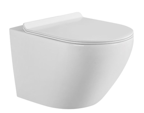 Унитаз подвесной безободковый Bau Dream 49, сиденье быстросъемное микролифт