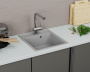 Мойка для кухни BAU Stil Pro 43х49, без выпуска, серый камень