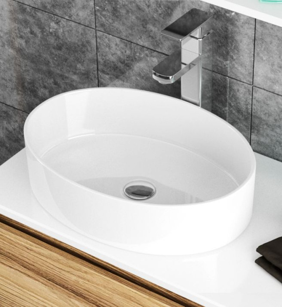 Комплект для ванной, 3 предмета (Тумба Bau Dream Blackwood 80, раковина BAU Nimb 50х36, смеситель для раковины высокий Hotel Still, нержавеющая сталь)