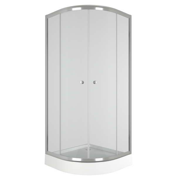 Душевой уголок BAU Dream Hit с поддоном 80x80х195, прозрачное закаленное стекло, хромированный профиль