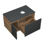 Тумба подвесная под раковину Bau Dream Blackwood 80, 1 ящик, дверца слева графит
