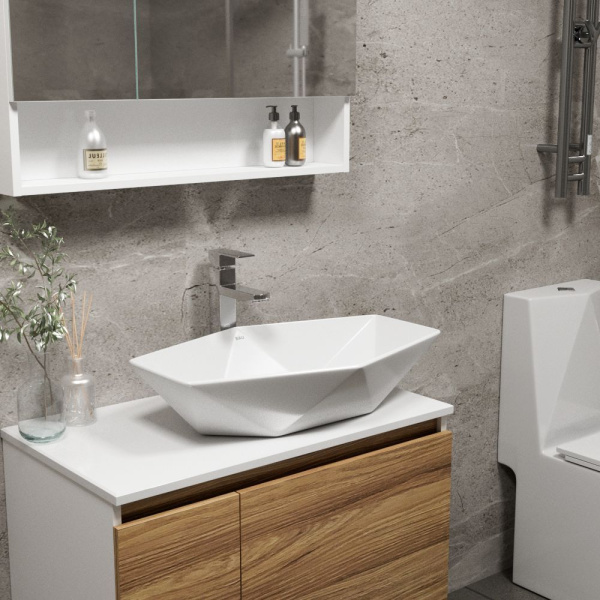 Раковина накладная на столешницу BAU Crystal 64х40, белая