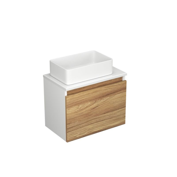 Тумба с раковиной и выпуском (Тумба Bau Dream Blackwood 50, умывальник BAU Mini 38х24, выпуск клик клак, черный)