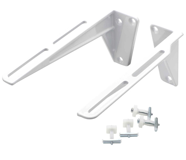 Раковина над стиральной машиной BAU Nimb 60х55, литьевой мрамор в комплекте с кронштейнами и сифоном , белый глянец